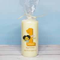 Personalised Moon and Me Birthday Pillar Candle Extra Image 1 Preview